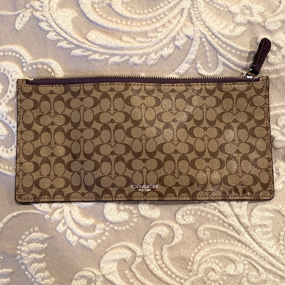 Brown/Tan Coach Wristlet